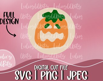 Halloween Pumpkin Cookie SVG | Cat Clipart (Digital Download)