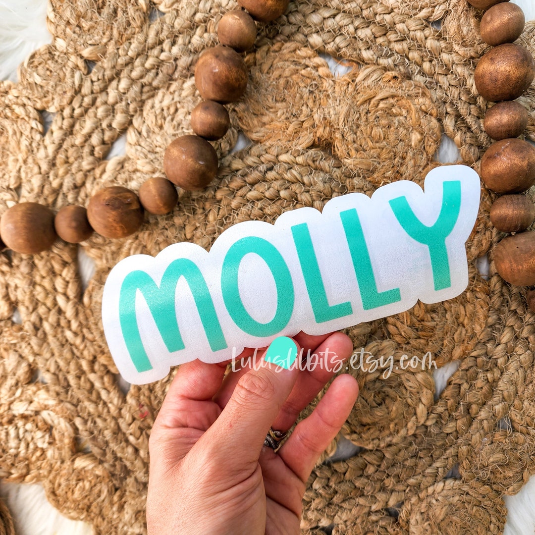Custom Name Vinyl Decal | Personalized Sticker for Water Bottles ...