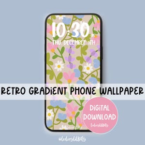 Pastel Wildflower Digital Phone Wallpaper | Aesthetic Floral Wallpaper | iPhone Wallpaper | Digital Download | Lock Screen | Home Screen