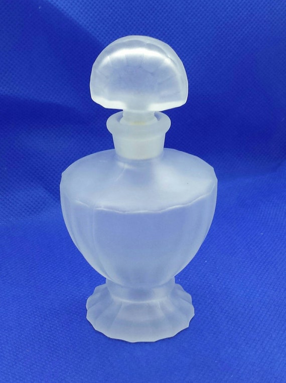 Vintage White Glass Perfume Bottle with 