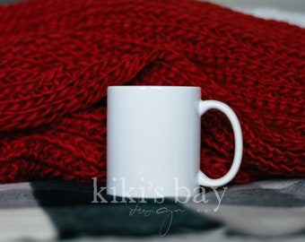 white coffee mug mockup // christmas coffee mug mockup // styled stock photography // digital download christmas styled stock