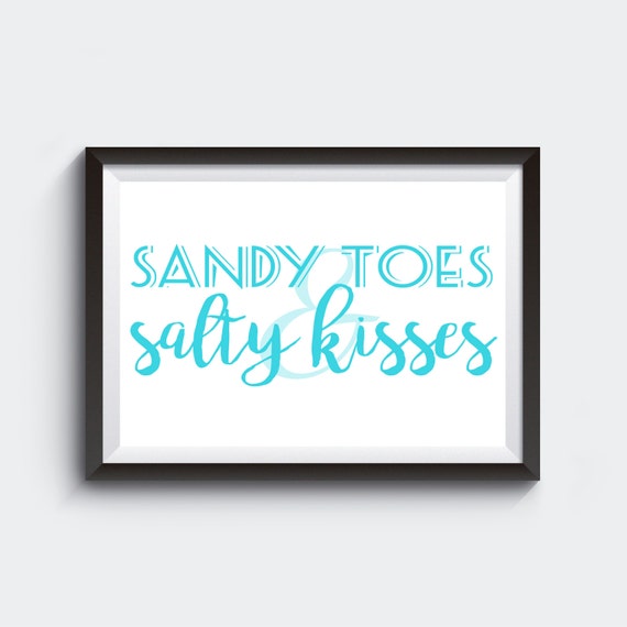Sandy Toes And Salty Kisses Gallery Wall Art Print Digital Etsy