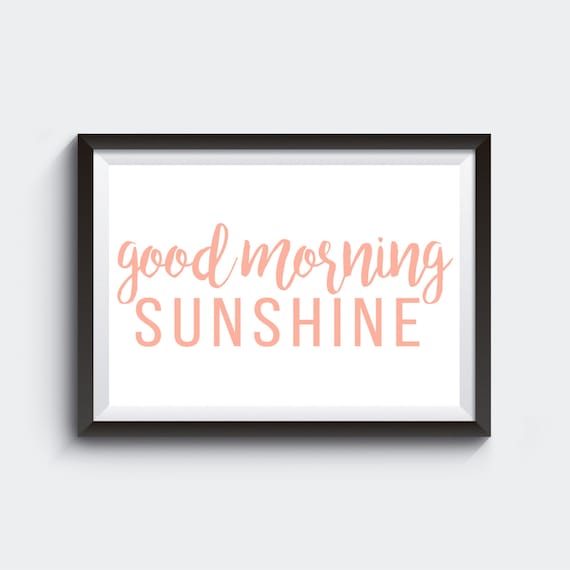 Good Morning Sunshine Gallery Wall Art Print Digital Download - Etsy