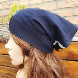 Hippie Tie dye headscarf Dark Blue, hair kerchief bandana, triangle head scarf hairband festival bohemian accessories vintage 70s head wrap