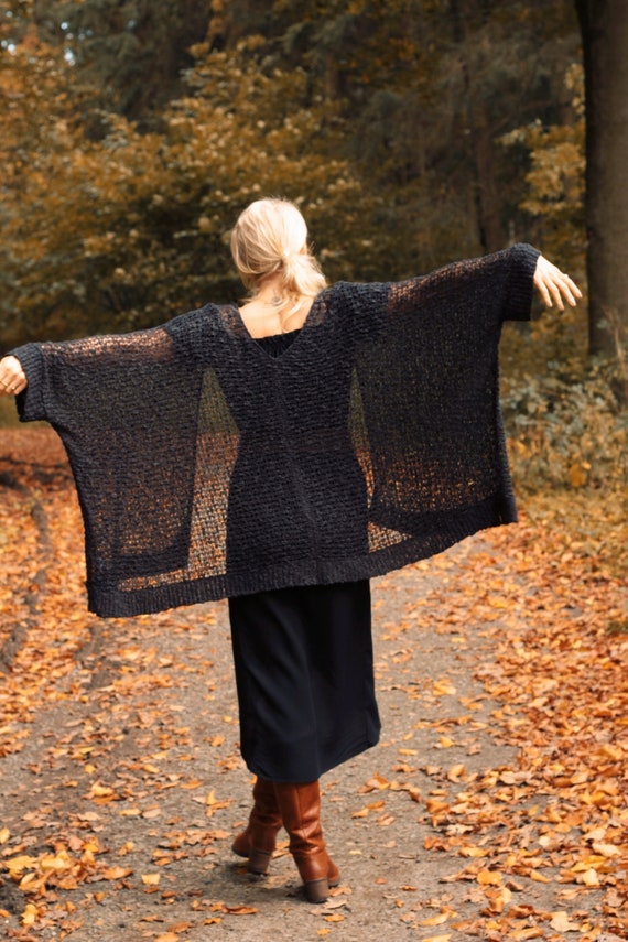 Black boho cardigan hotsell