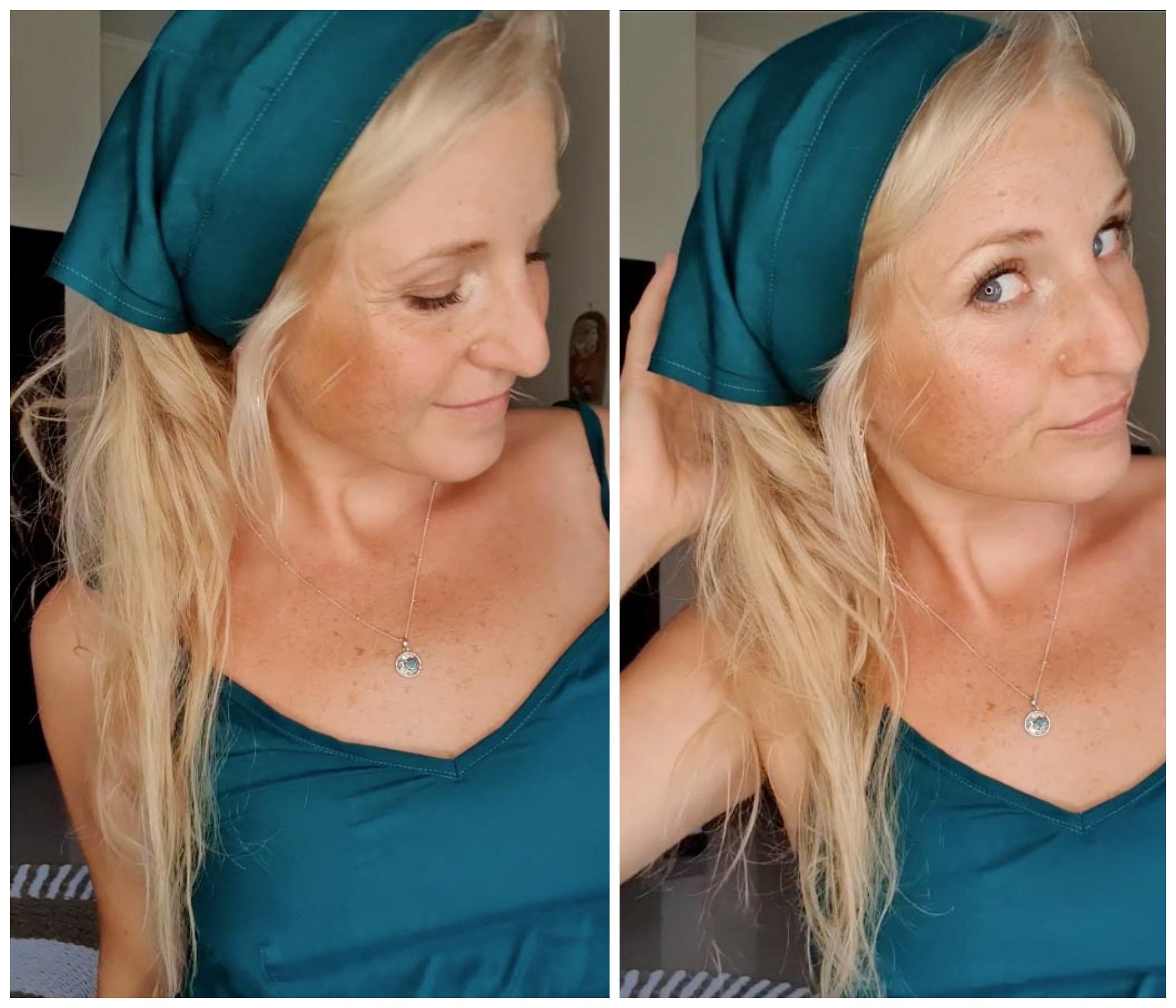 Foulard Donna Ripiegato Boho Triangolo Sciarpa Floreale Nera