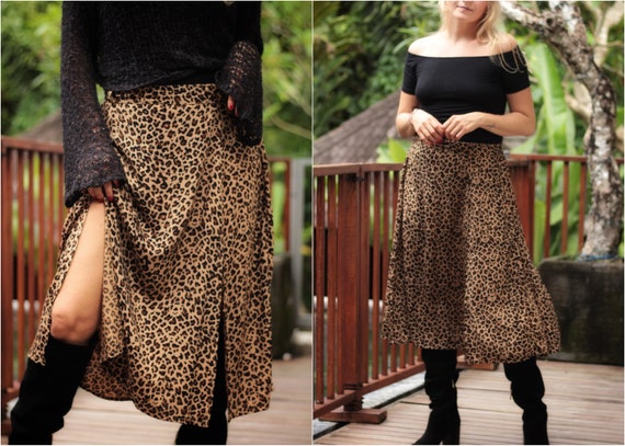 Animal print skirt clearance 70s