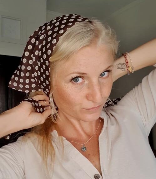 Bandana Triangolare Francese Floreale – Sciarpa Per Capelli Annodata, Vintage, Bohémien, Traspirante