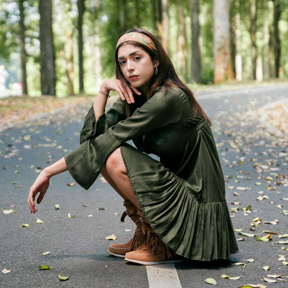 Fall Winter Babydoll Dress Long Bell Leeves, 90s Smock Grunge Dress, Loose  Fit Mini Dress, Boho Dress Buttons, Button Down Dress - Etsy Canada