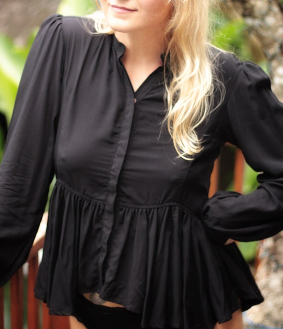 black peplum top australia