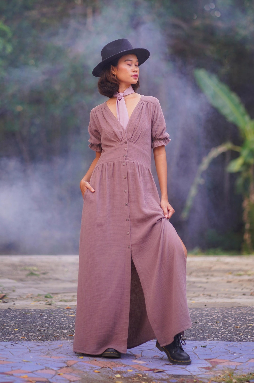 soft surroundings dresses First Blooms Dress - Porcelain Rose - PM A rose patterned maxi dress with short flutter sleeves and a tiered bottom. Florence Dress