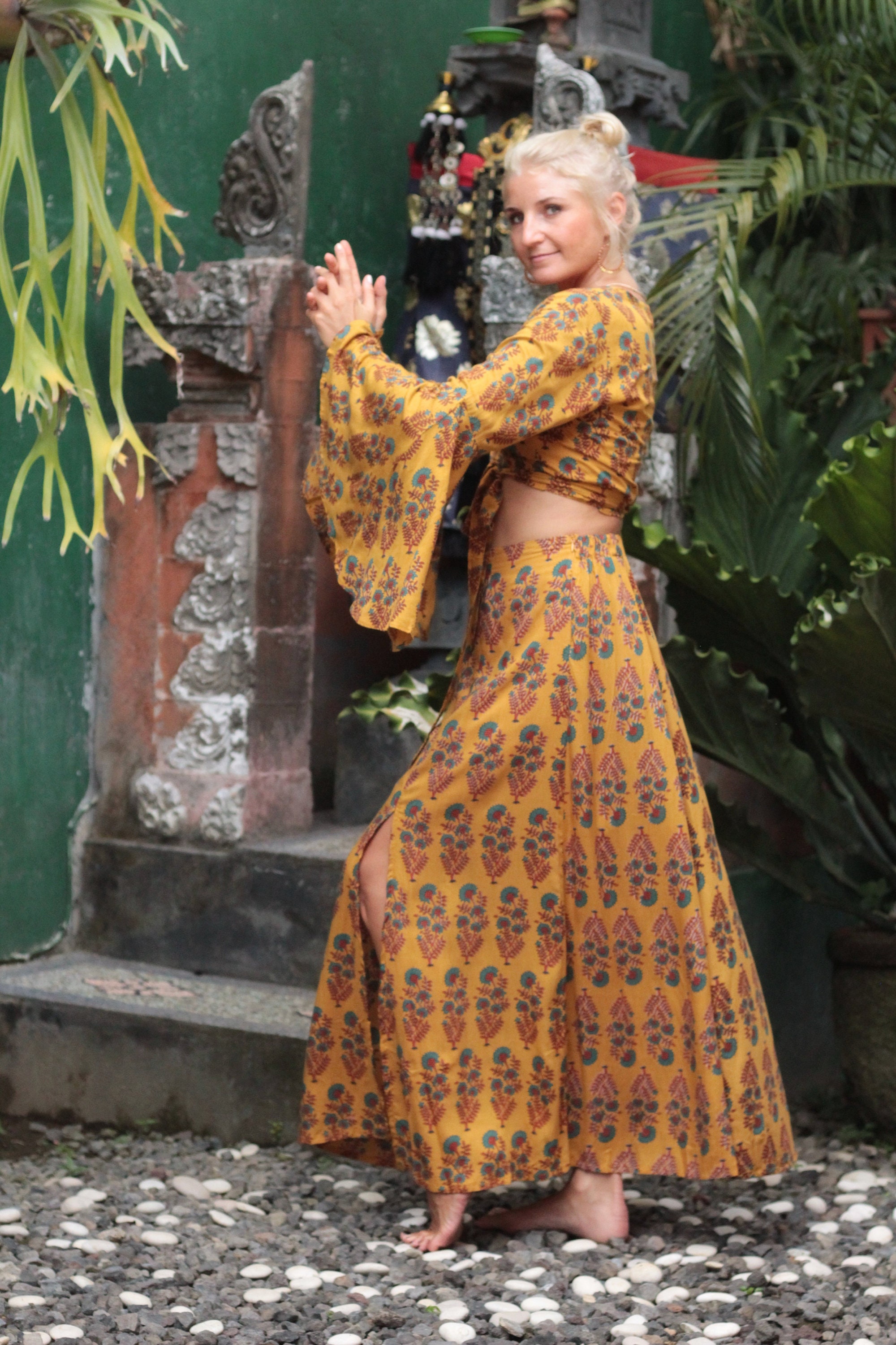 Boho Maxi Dress Boho 70s Skirt Fashion Female 70's Boho Dress Two