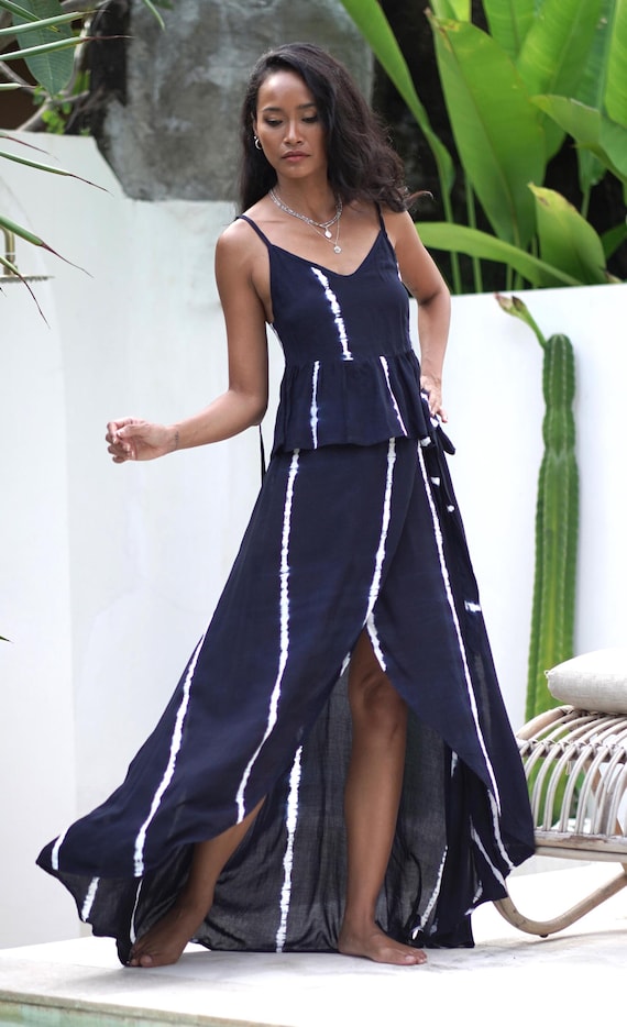 sachin and babi light blue dress Two-piece wedding dress Chiffon V-Neck Two-piece Floor-Length Backless  Short Sleeves main image 0