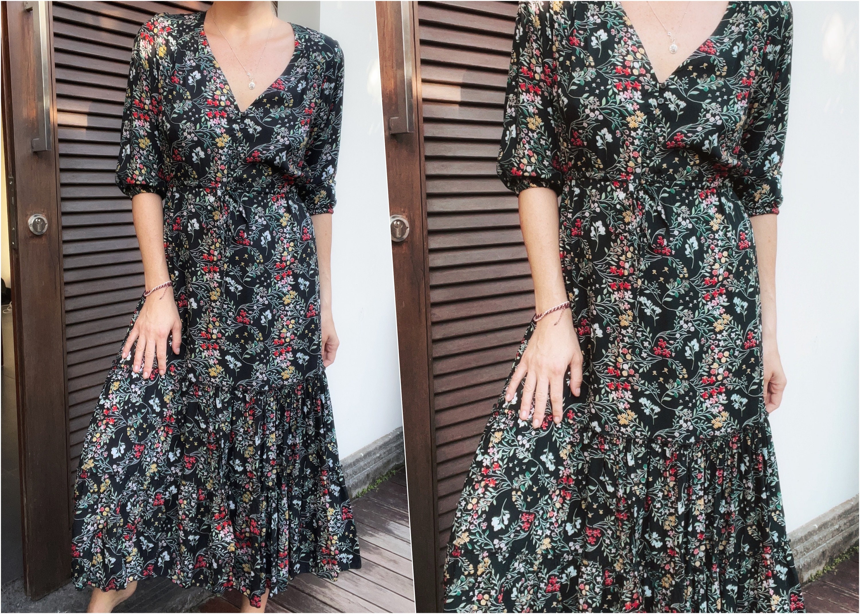 贈る結婚祝い ハーリップトゥ Winter Dress ワンピース Floral Long