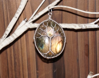 Labradorite Tree of Life Pendant