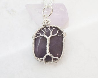 Pendentif En Argent Tibétain Avec Pierre Mauve - Neuf Sans Emballage - Fourni Cordon Cuir Et écrin