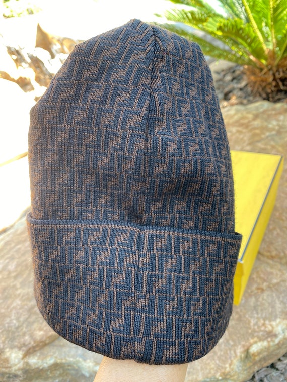 Rare FENDI Brown Visor FF Monogram 