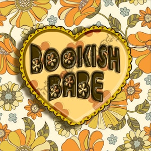 Bookish Babe - Vintage or Pink Girly Design-  Book Related Sticker - Reading Stickers - Bookish Booktok Heart Sticker
