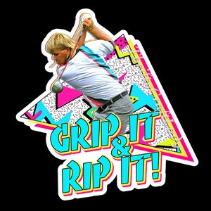 Funny Golf Sticker - John Daly Cigarette Swing Decal