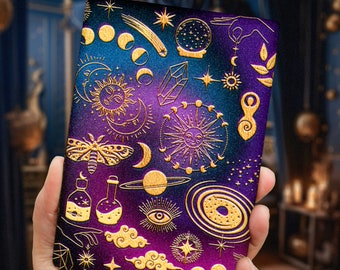 Skin scintillant doré céleste pour liseuse - Pour Kindle Basic, Paperwhite 10e et 11e générations, Scribe et Oasis, Boox Color 7