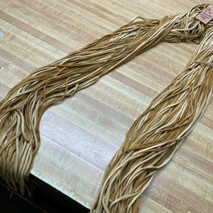 Tanned Deer Leather Lace 72" Long - Smoke Color FOUR Pieces