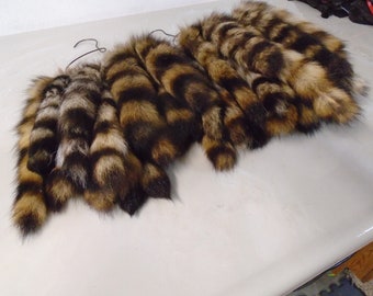 Tanned  Raccoon Tails, Tail Only