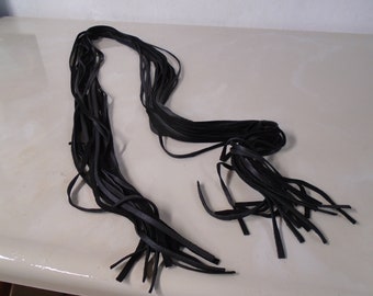 Tanned Black Deer Leather Lace 72"