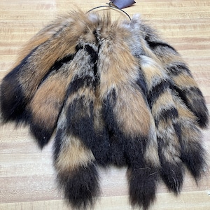 Grey Fox Tail Key Chain
