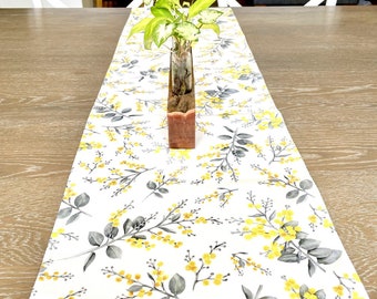 Australian Silver Wattle Table Runner Table centre piece Australiana table linens decoration Australian native flora christmas table runner