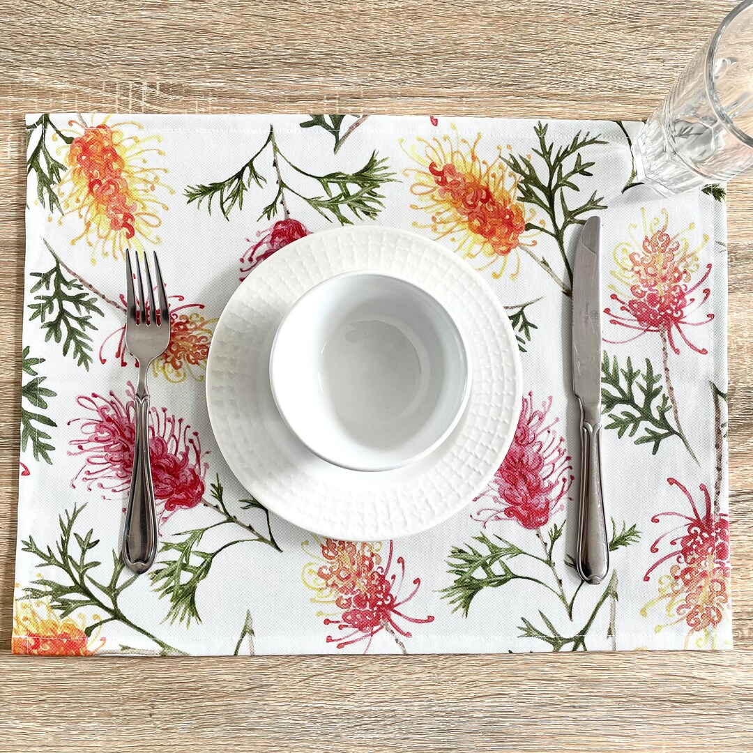 Australian Natives Grevillea Placemats Australiana Table Decoration