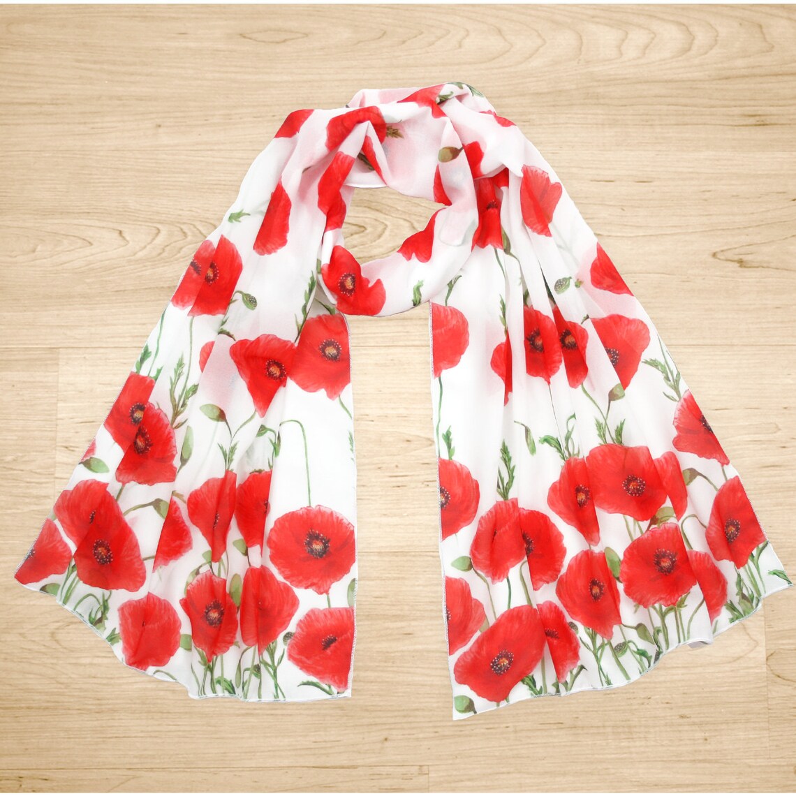 Sky Poppies Scarf main image 1