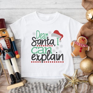 Dear Santa, I Can Explain SVG / Christmas SVG / Santa Hat SVG / Santa Claus / Cut File / Clip Art / Southern Spark / svg png eps pdf jpg dxf