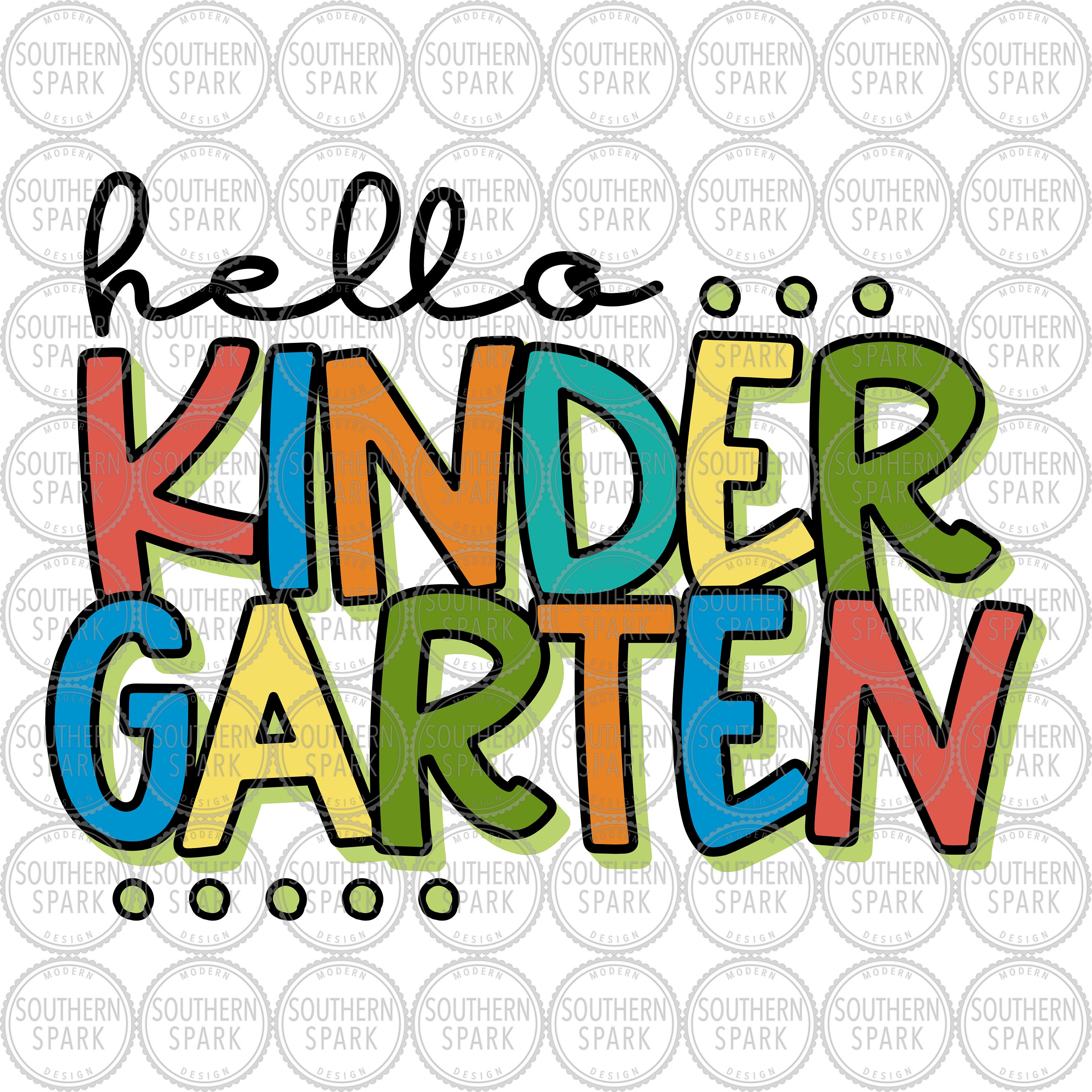 Hello Kindergarten SVG / Kindergarten SVG / First Day / Back to School ...