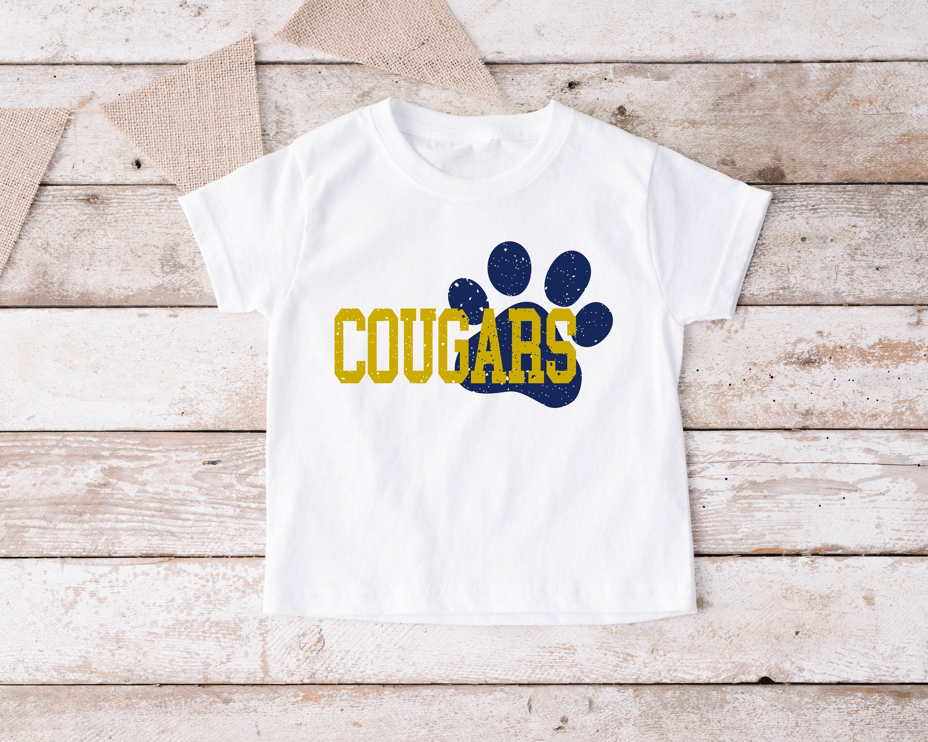 Cougars SVG / Cougar SVG / Paw SVG / Distressed / School / - Etsy