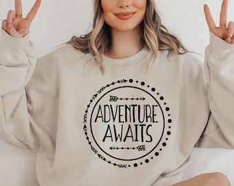 Adventure Awaits svg png eps pdf jpg dxf - Mountains Summer Design (Digital Download)