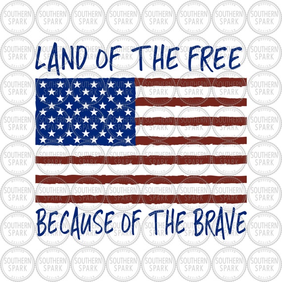 Download Free 4th Of July Svg American Flag Distressed Svg Land Of The Etsy SVG Cut Files