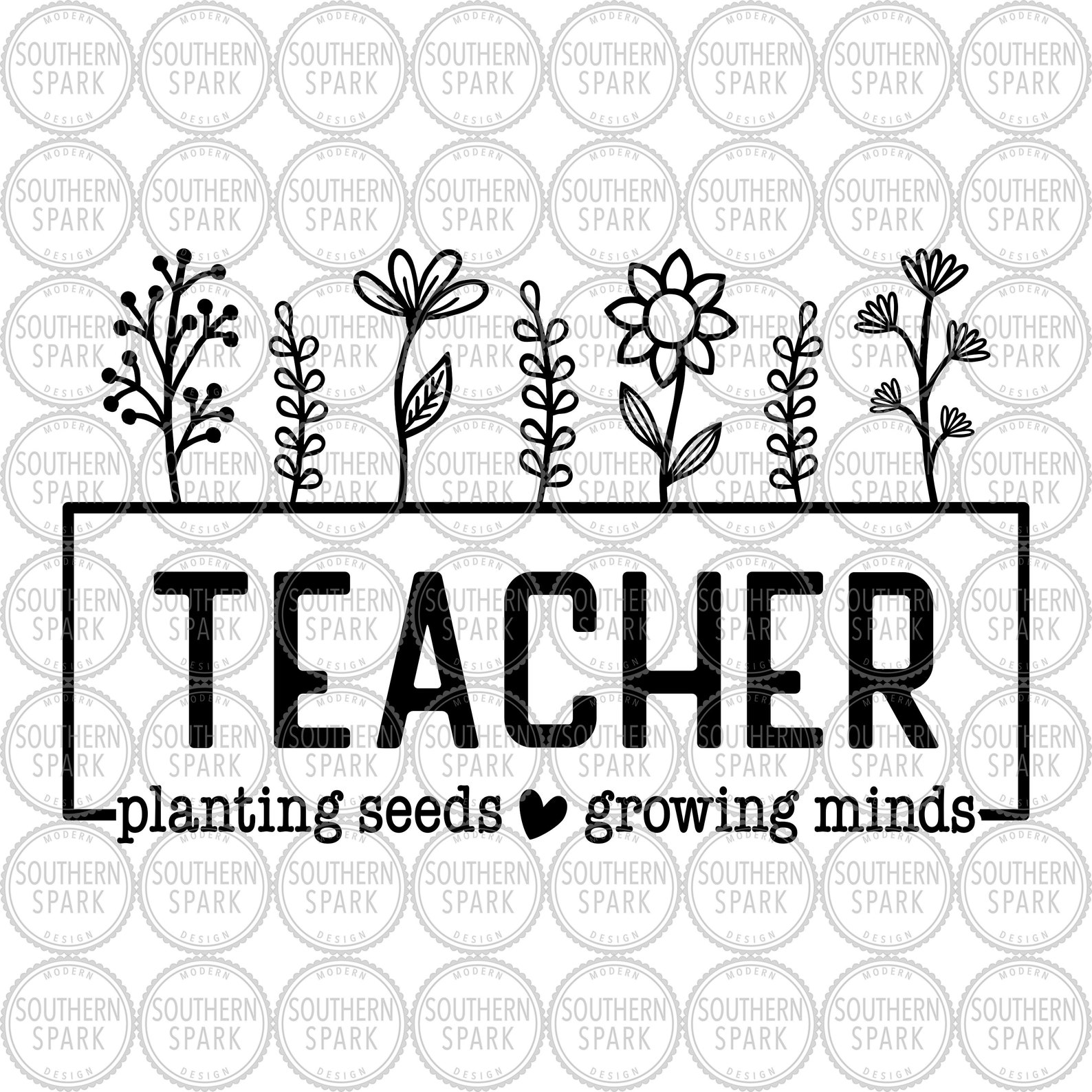 Teacher Planting Seeds Growing Minds SVG / Teacher SVG / Hand - Etsy