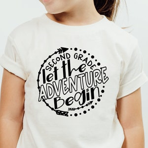 Second Grade SVG / Let The Adventure Begin SVG / Back To School SVG / Cut File / Clip Art / Southern Spark / svg png eps pdf jpg dxf