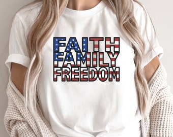 4th Of July SVG / Faith Family Freedom SVG / Independence Day SVG / Cut File / Clip Art / Southern Spark / svg png eps pdf jpg dxf