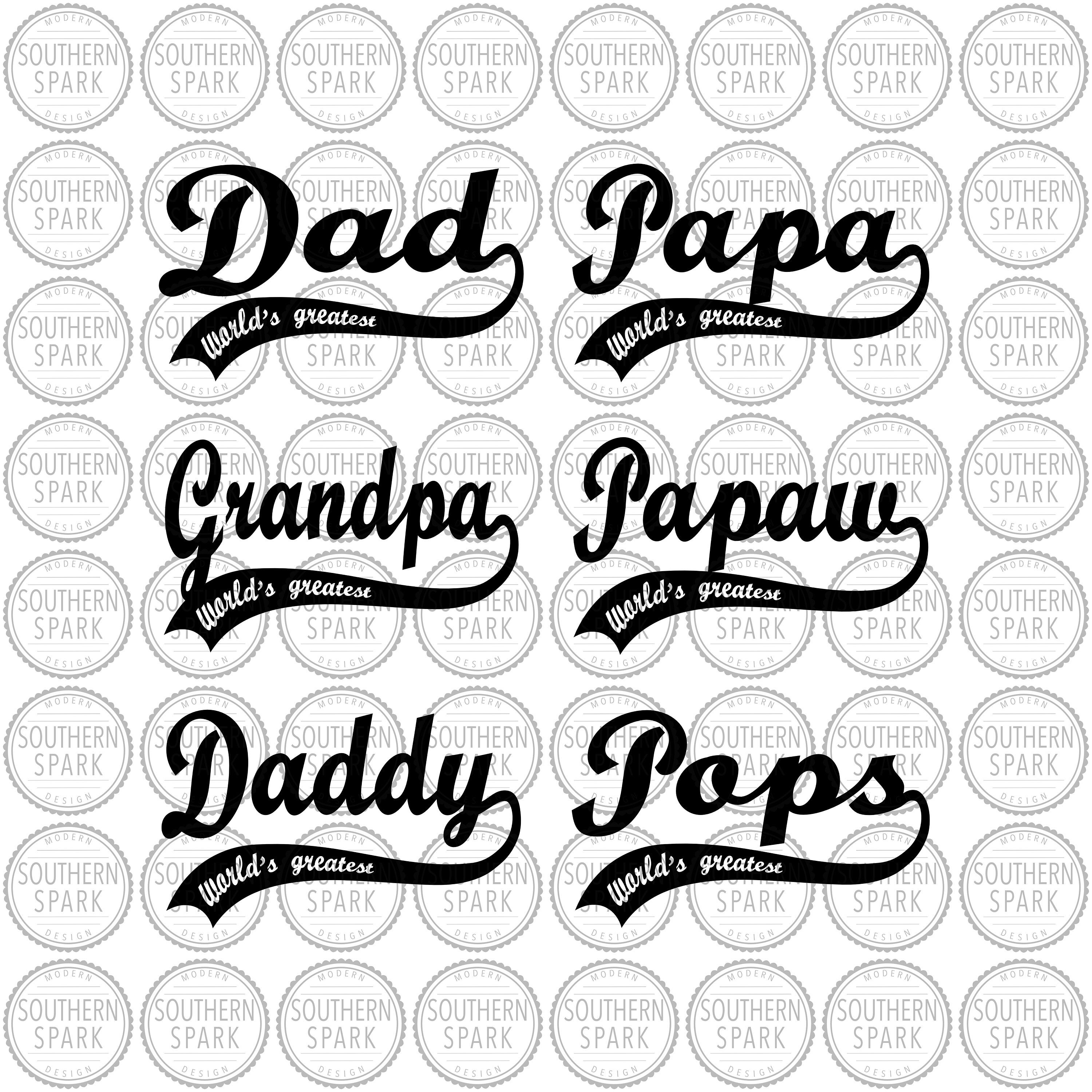 Download Father's Day Bundle Dad Daddy Papa Grandpa Papaw Pops svg ...