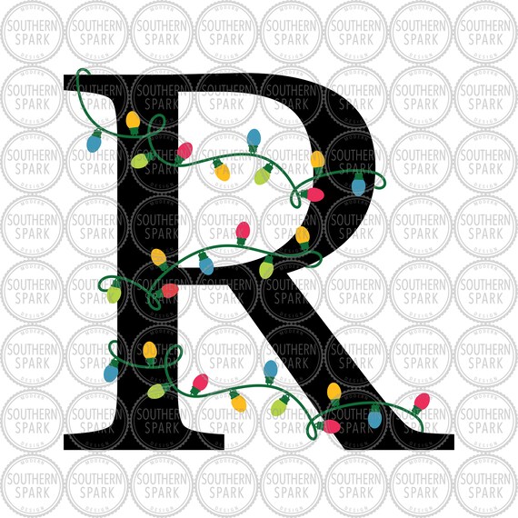 Download Free R Christmas Lights Svg Png Eps Pdf Jpg Dxf Etsy SVG DXF Cut File