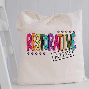 Restorative Aide SVG PNG / School Aide SVG / Colorful Health Aide School / Cut File / Clip Art / Southern Spark / svg png eps pdf jpg dxf