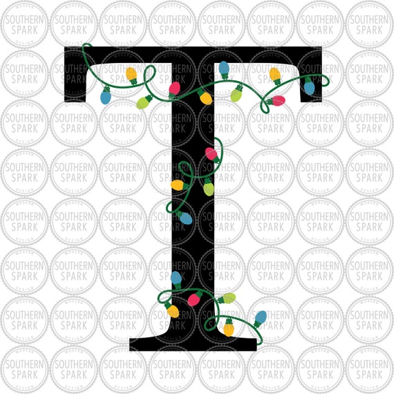Download Free T Christmas Lights Svg Png Eps Pdf Jpg Dxf Etsy SVG DXF Cut File