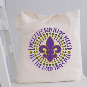 CafePress "Laissez Les Bons Temps Rouler" New Orleans Tote Bag - Natural Canvas Reusable Shopping Bag