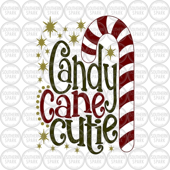 Christmas Svg Candy Cane Cutie Svg Stars Cut File Clip Etsy