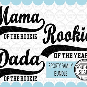 Bundle Sporty Mama Dada Rookie Of The Year SVG / Sports Baseball Football Soccer Baby / Cut File / Clip Art / svg png eps pdf jpg dxf