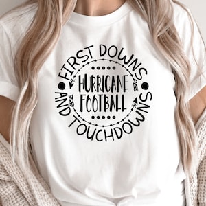 Football SVG / First Downs And Touchdowns SVG / Hurricane Football / Cheer / Cut File / Clip Art / Southern Spark / svg png eps pdf jpg dxf