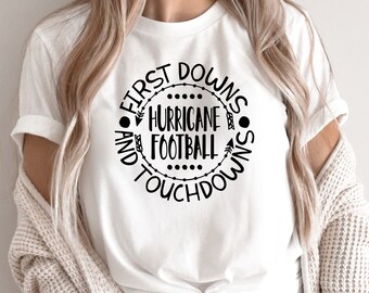 Football SVG / First Downs And Touchdowns SVG / Hurricane Football / Cheer / Cut File / Clip Art / Southern Spark / svg png eps pdf jpg dxf