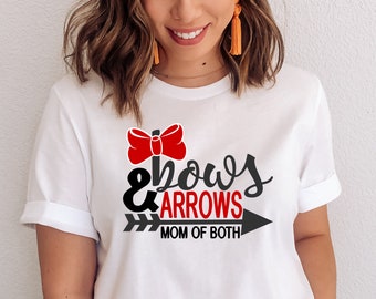 Mother&#39;s Day SVG / Bows And Arrows Mom Of Both SVG / Mom SVG / Mother / Cut File / Clip Art / Southern Spark /  svg png eps pdf jpg dxf