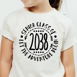 Senior 2038 SVG / Senior Class Of 2038 Let The Adventure Begin / Graduation / Clip Art / Cut File / Southern Spark / svg png eps pdf jpg dxf